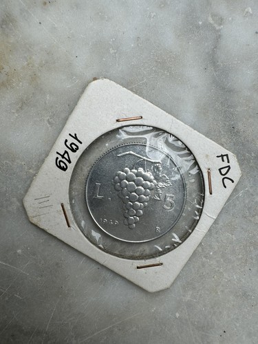 Moneta lire uva italiana - moneta, 5