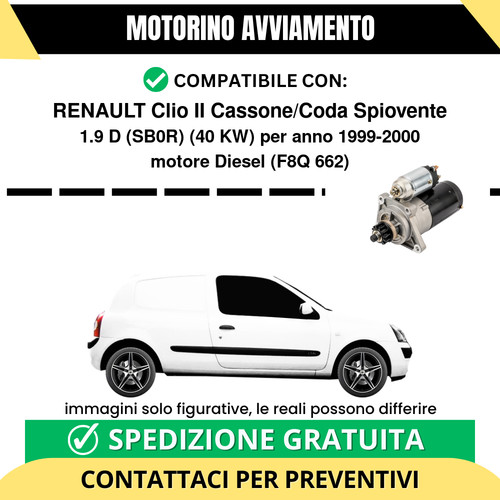 Motorino avviamento renault - motorino,