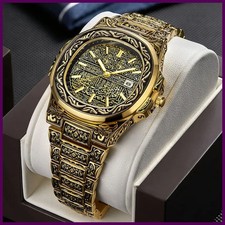 Orologio Vintage Uomo Quarzo Marca Lusso Calendario Automatico Linee Specifiche Acciaio Inox