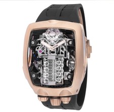 🔥RARO Orologio Montres Prestige 44mm AUTOMATICO Quadrante Scheletro Oro Rosa MPW-0160