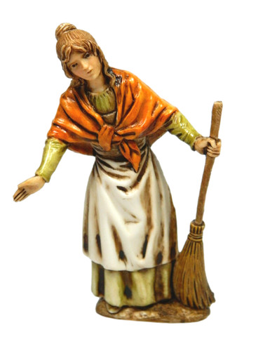 Donna con scopa - cm, 10