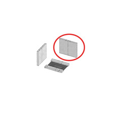 Ricambio coppia refrattario posteriore per stufa a legna Kir 9 ricambio