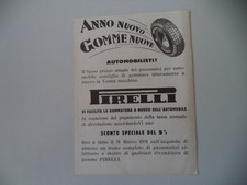 advertising Pubblicità 1931 GOMME PNEUMATICI PIRELLI SUPERFLEX