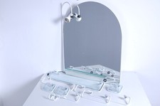 Set arredo bagno design anni 80 specchio arcuato accessori vintage Symbolbath 
