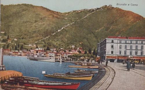 Cartolina brunate como - cartolina, e