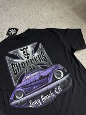 Y2K West Coast Choppers Jesse Chi? T-shirt uomo cromata viola coup nera L nuova con etichetta