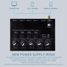 Mixer Audio Mini Mixer Stereo Rumore Ultrabasso Mixer a 4 Canali Console Di Miss