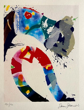 Sam Francis Litografia COA originale firmata a penna numerata a matita crayon