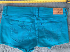 Pantaloncini donna corti azzurri Hollister W24 taglia 38