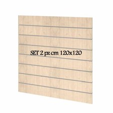 Coppia Pannello Dogato Acero cm120x120 / Arredo Negozi / Cabine Armadio 