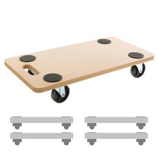 6x AREBOS Carrello a piattaforma Dolly piattaforma 200kg