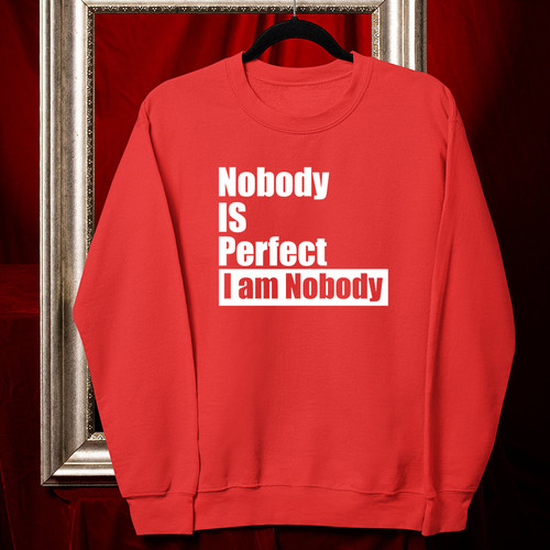 Merch felpa nobody is - felpa,