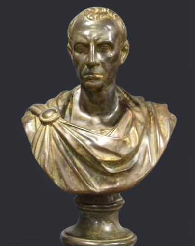 Busto giulio cesare - busto, bronzo