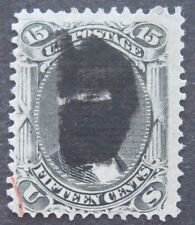 USA 1867-68 15c Lincoln #98 F-VF con annullamento KILLER "solo e singolo" molto raro