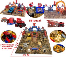 Pista Playset Auto Macchine a Frizione Parcheggio Acrobazie Arena Scontro Gioco