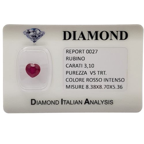 Rubino taglio cuore - taglio, ct