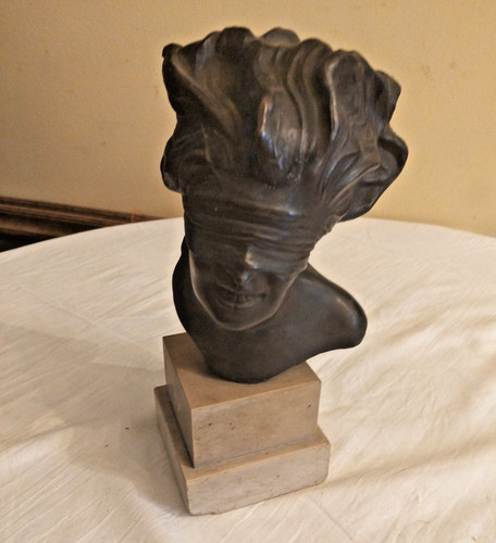 Busto dea bendata bronzo - busto, in