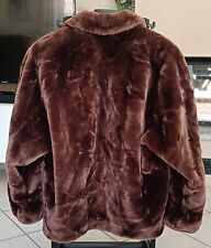 Giacca cappotto pelliccia ecologica sintetica marrone