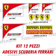12 PEZZI KIT ADESIVI SCUDERIA