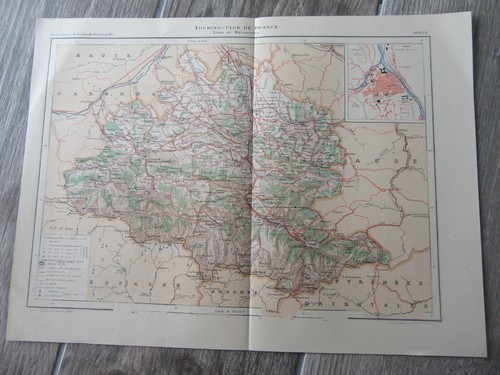 Carte couleurs 1900 ariege - couleurs,