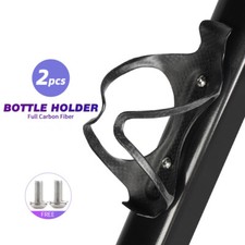 Porta borraccia in fibra di carbonio porta borraccia mtb bici strada nero 2 pezzi