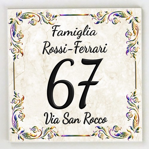 Numero civico ceramica - numero,