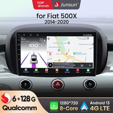 Autoradio 128GB Android 13 per Fiat 500X 2014-20 Carplay GPS NAVIGATORE SATELLITARE Stereo SWC