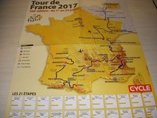 CYCLISME CARTE TOUR de FRANCE 2017 LE CYCLE au dos PUB MONTRES EKOI