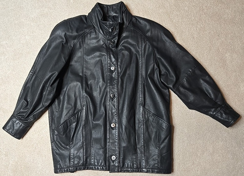 Giacca vera pelle nera - in,