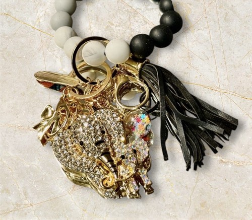 Portachiavi bracciale perline - bracciale,