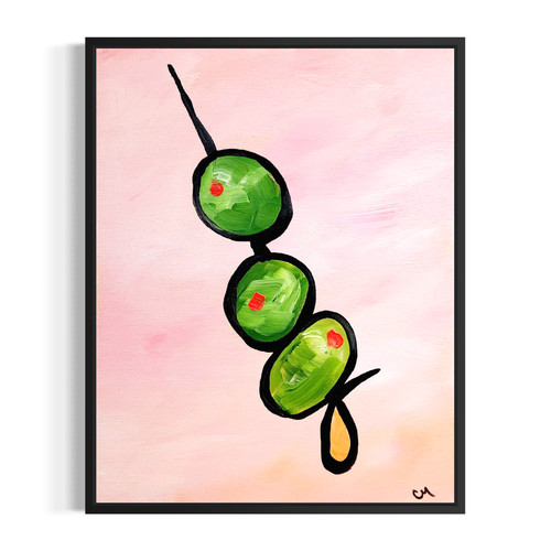 Quadro astratto tela olive - astratto, su