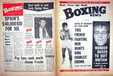 Vecchia stampa vintage boxe