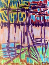 ANTONIO CORPORA - senza titolo - olio su tela, cm 65x50, 1972