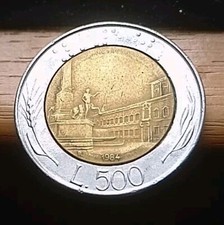 Moneta 500 lire bimetallica