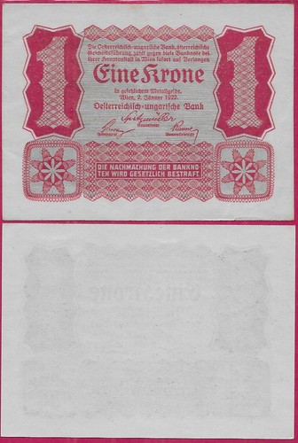 Austria corona 1922 - corona, unc