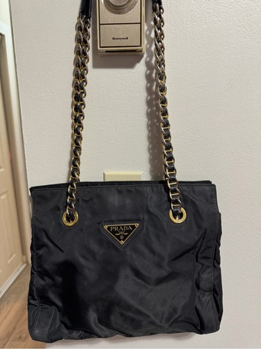 Vintage prada black nylon - black,