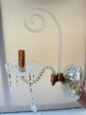 Candelabro Lampada Da Parete Con Pendenti Di Cristallo