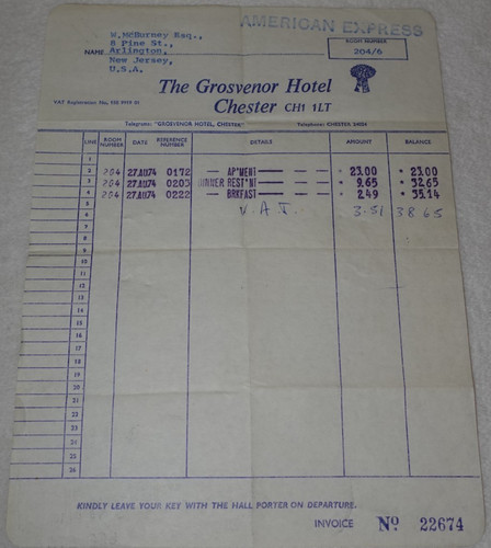 Grosvenor hotel chester 1974 - grosvenor,