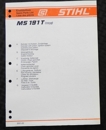 Originale stihl ms191t 1132 - originale,