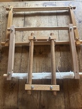 Cornici da ricamo rettangolari in legno vintage x 3