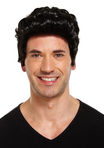 Parrucca uomo corta nera quiff - uomo,