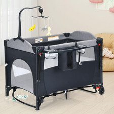 Culla Portatile per Bambini Con Tavolino Pannolino Borsa Di Stoccaggio Giocattol