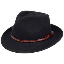 LIERYS Fedora Wollfilzhut mit Lederband Bogarthut Filzhut Herrenhut Hut