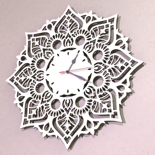 Orologio mandala bianco - bianco, a
