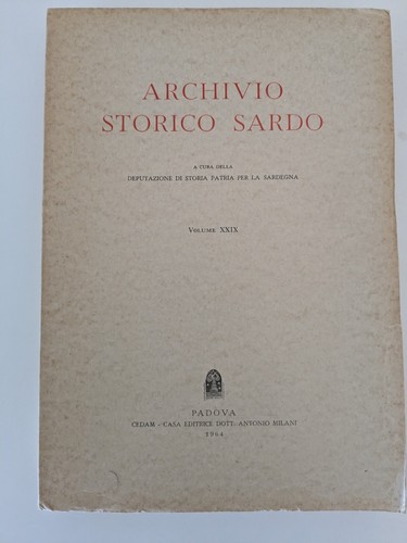 Archivio storico sardo - storico, xxix