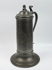 BROCCA CARAFFA Antico OGGETTO PELTRO Vintage Ar Bre Italian PEWTER Etain Pur 900