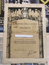 1921 Diploma Decree IWW Duilio