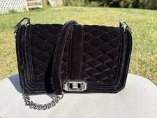 Borsa a tracolla in velluto nero Rebecca Minkoff Love hardware canna di fucile (prezzo al pubblico consigliato $ 295)