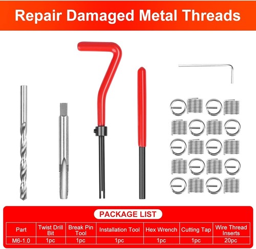 M6x1 thread repair kit - kit,, 25pc
