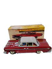 728 sedan tin car red - sedan, car,